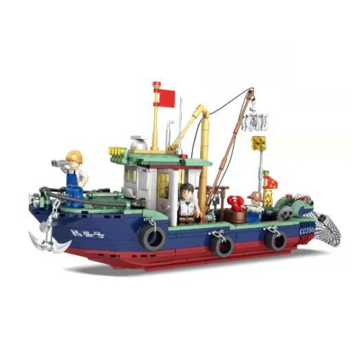 【Clearance Stock】Woma C0356 Master Fishing Building Blocks Set 619pcs Bricks Toys Gift Ship From China