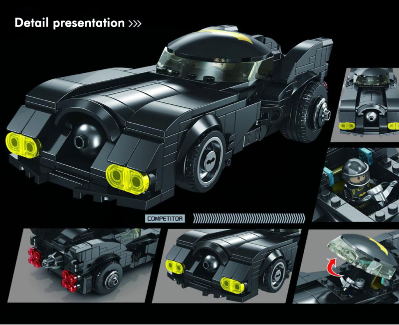 Panlos 666040 Batmobile building blocks set 339pcs bricks toys gift ship from China