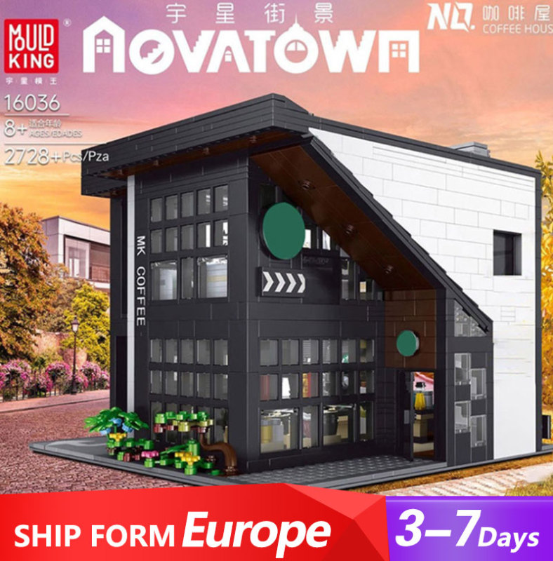 MK16036 Modern Cafe Modular 2020 Aovatown Series Modern Cafe Modular 2020 Building Blocks 2728pcs Bricks  From Europe 3-7 Days Delivery