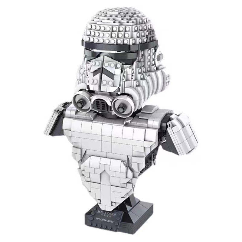 Mould King 21022 Star Plan Series Stormtrooper Bust Helmet Building Blocks 647pcs Bricks Ship From China