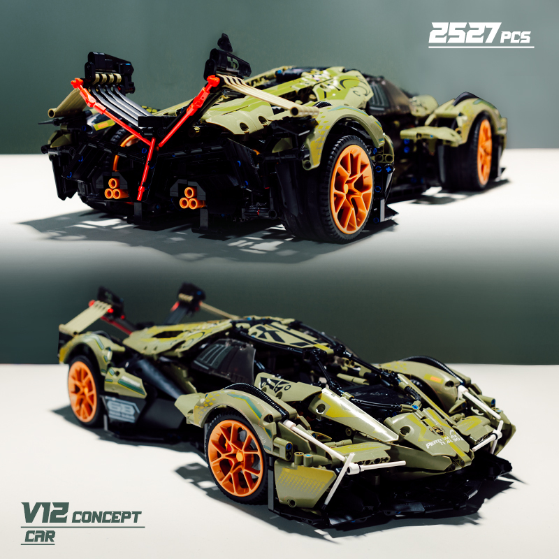 MOYU 88001 Technic "Lamborghini" Lambo V12 Vision Building Blocks 2527pcs bricks Toys For Gift Ship from Europe 3-7 Days Delivery