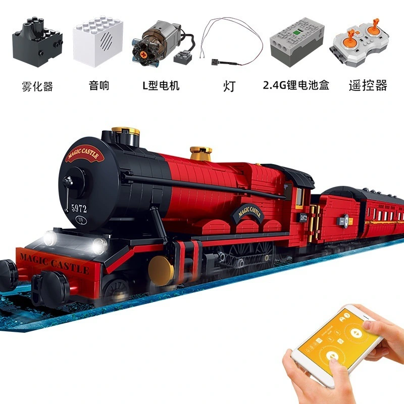 Mould King 12010 Movie & Game Series Magic World Magic Train Building Blocks 2086pcs with motor Ship From Europe 3-7 Days Delivery