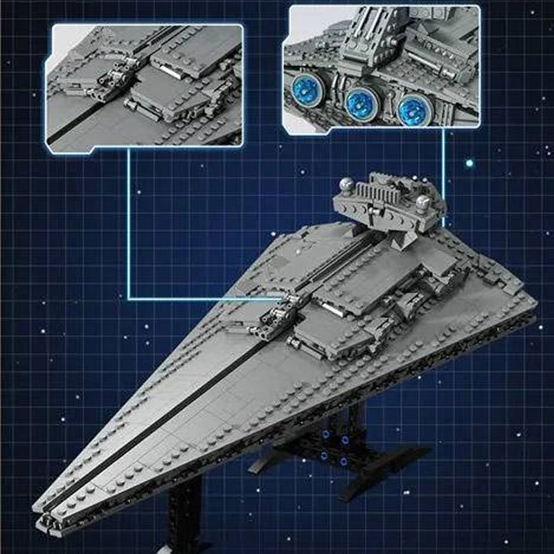 K106 Super 18K Star Warship Explore The Universe Put Together Building Blocks 891pcs Bricks Ship From China MOC-58723