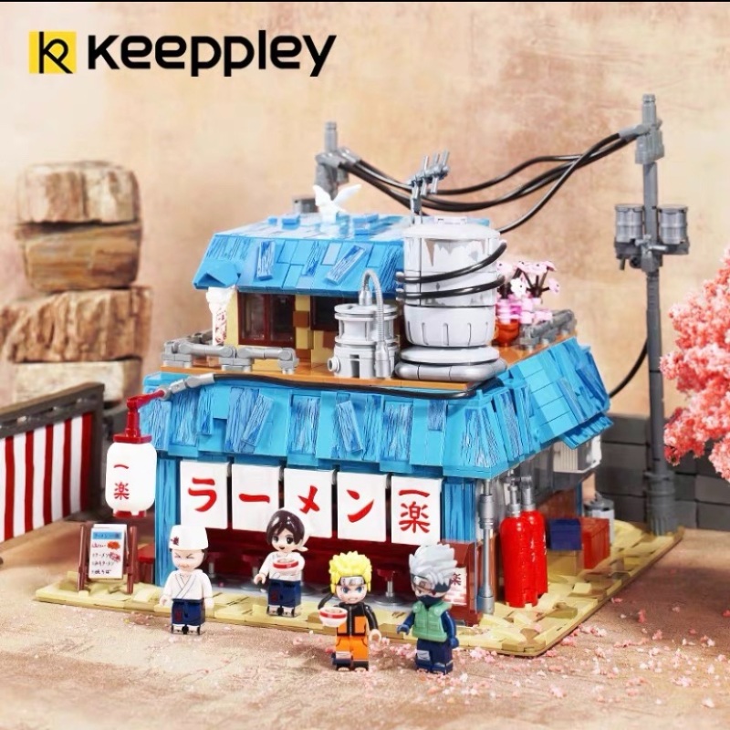 Keeppley K20509 Moc Movie View Noodle Shop Building Blocks Japanese Architecture House Model Bricks Toys from China