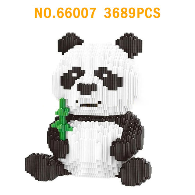 LeCheer 66007 Ideas Expert Cute Animal China Panda 3689PCS Moc Modular Brick Model Building Block Art 3D Toy from China