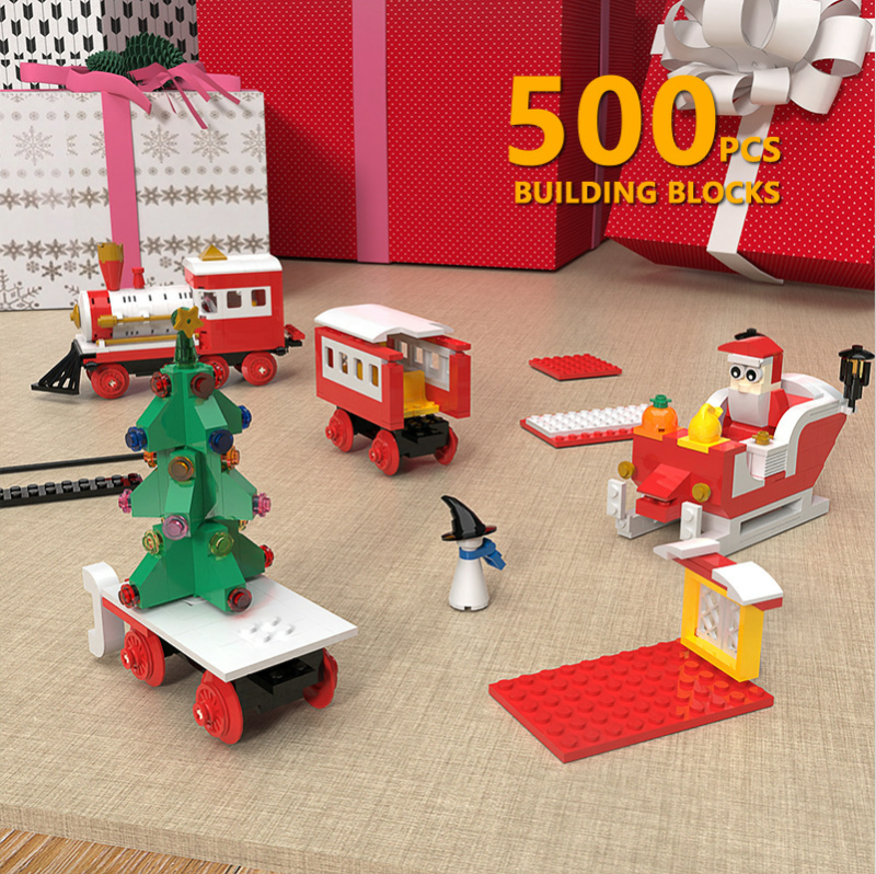 BuildMoc C7429 Self-Designed Children's Toy Building Blocks Christmas Train From China [PDF manua]