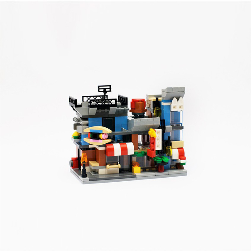 BuildMOC MOC-4808 small particles puzzle toy  mini street view from China [PDF manual]