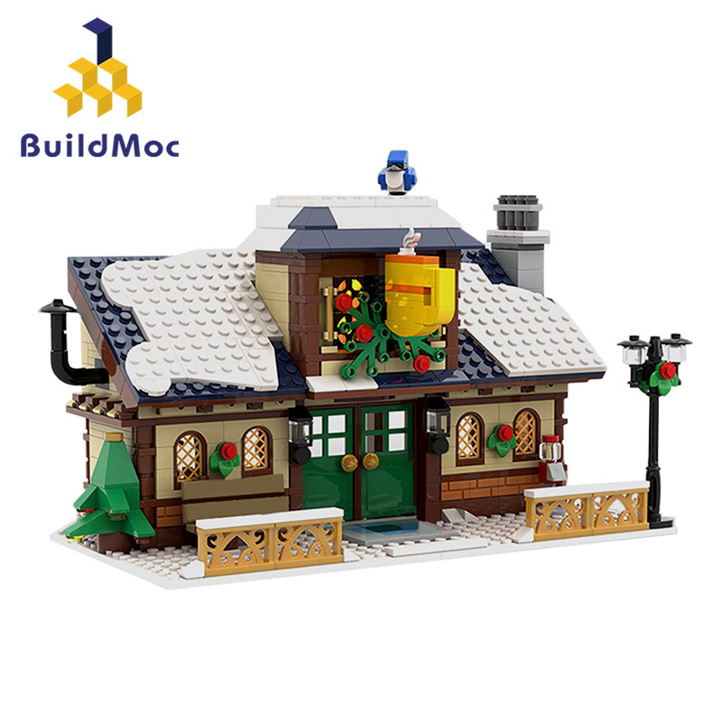 BuildMoc C6035 &quot;Creative” Winter Village Cafe Building Block Toys From China [PDF manual]