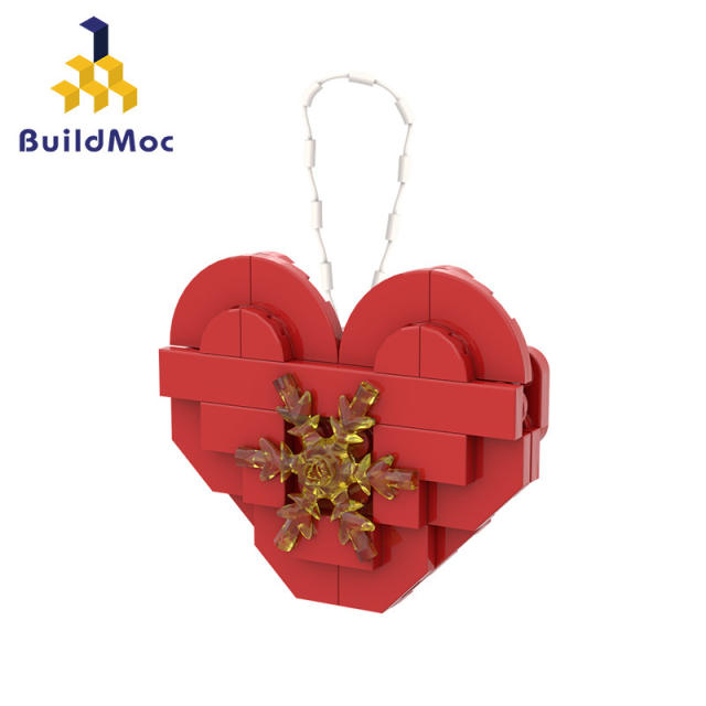 BuildMoc C5188 Christmas Red Heart (Independent Design)  Children's Toy Building Block Toy Ship From China（PDF manual）