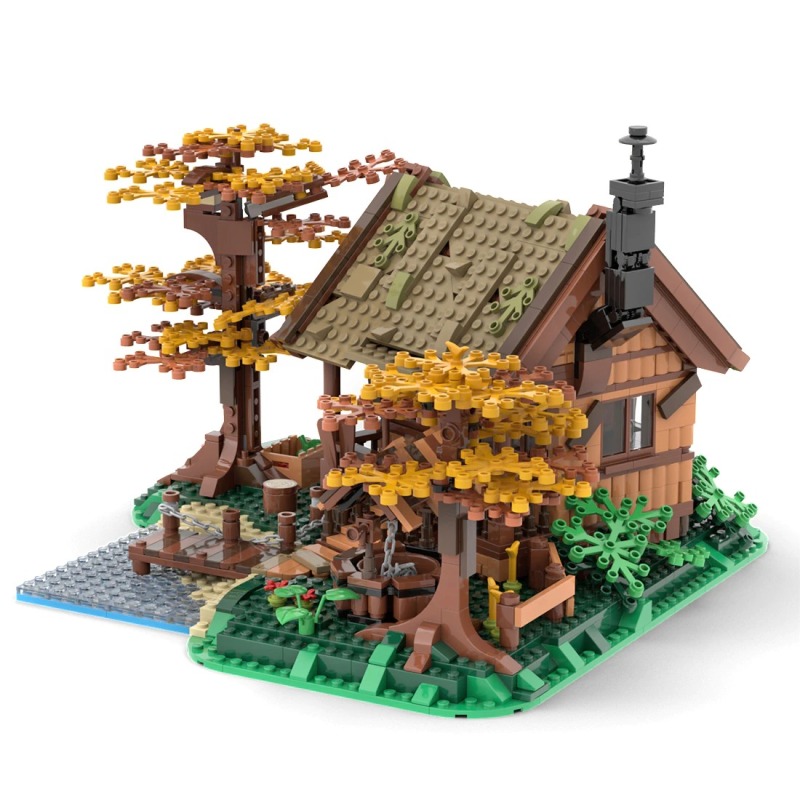 MOC-64694 Authorized 1371Pcs Country Style Street View Building Toys Tree House Building Bricks Sets with PDF instructions from China