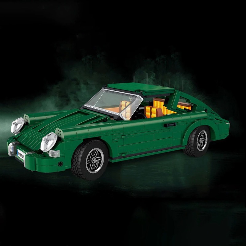 KIYUI 10001 Technic 911 car building blocks model Green Retro Sports Car 900pcs Bricks from China.