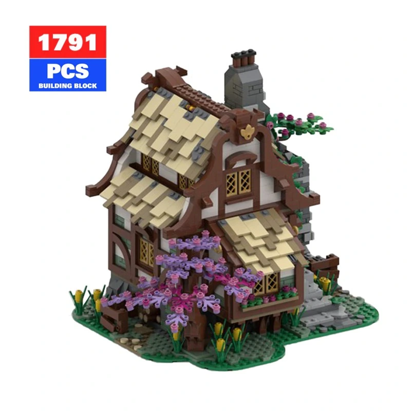 MOC-68083 Building Block Idea Medieval Farm Street View Model Constructor House 1791PCS Bricks Toys with PDF instruction ship from China.