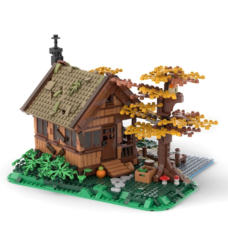 MOC-64694 Authorized 1371Pcs Country Style Street View Building Toys Tree House Building Bricks Sets with PDF instructions from China