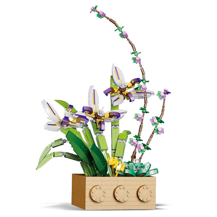 JIBONR G5011 Plants Gladiolus flowers building blocks 1036pcs Idea bricks toys from China