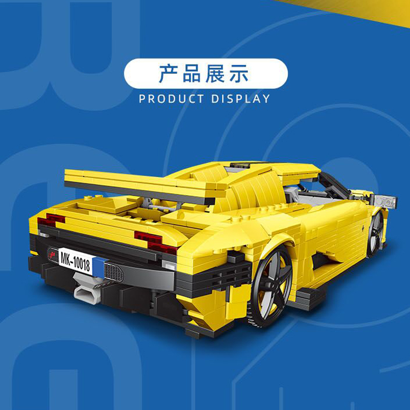 Mould King 10018 MOC Technic Konisek sports Car model building blocks 1341pcs bricks toys ship from China.