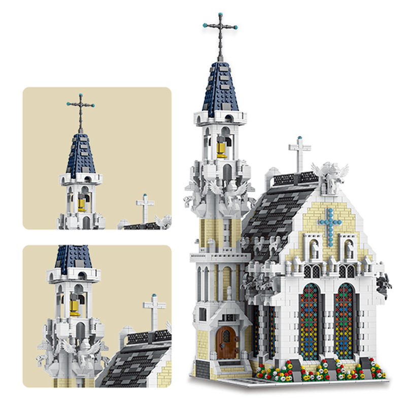 MORK 033006  MOC Custom Building blocks  Creator Medieval City Church 4752pcs bricks toy from China. [PDF Instruction]