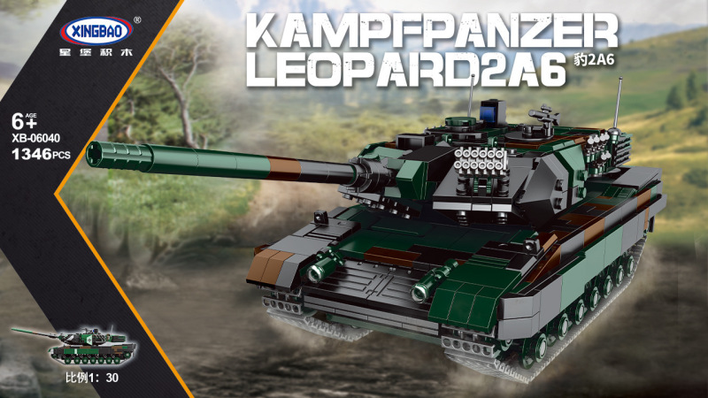XINGBAO 06040 Military Series Kampfpanzer Leopard 2A6 Building Blocks 1346pcs Bricks Toys Model From China