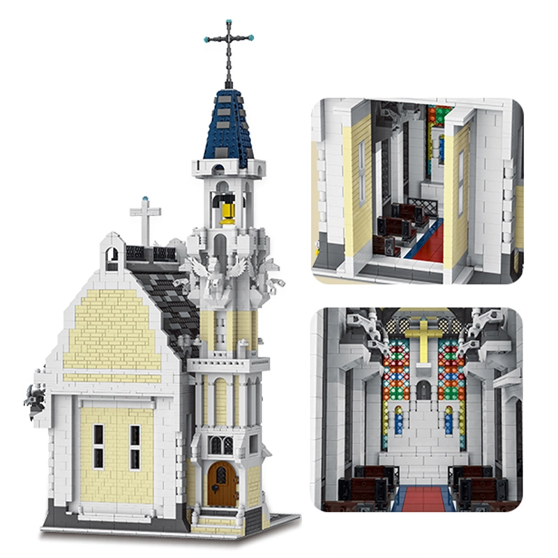 MORK 033006  MOC Custom Building blocks  Creator Medieval City Church 4752pcs bricks toy from China. [PDF Instruction]