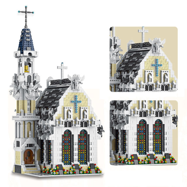 MORK 033006  MOC Custom Building blocks  Creator Medieval City Church 4752pcs bricks toy from China. [PDF Instruction]