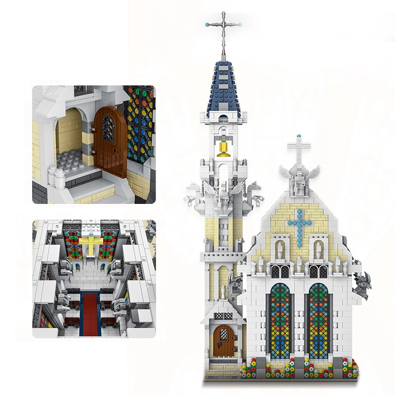 MORK 033006  MOC Custom Building blocks  Creator Medieval City Church 4752pcs bricks toy from China. [PDF Instruction]