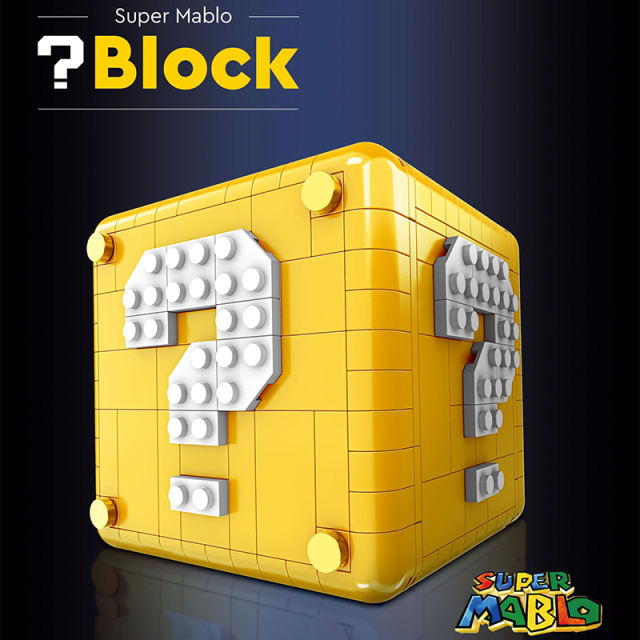 MOC-93671 Idea Super Mario 8887 Mini Mario question block building bricks 788pcs kids toy ship from China.