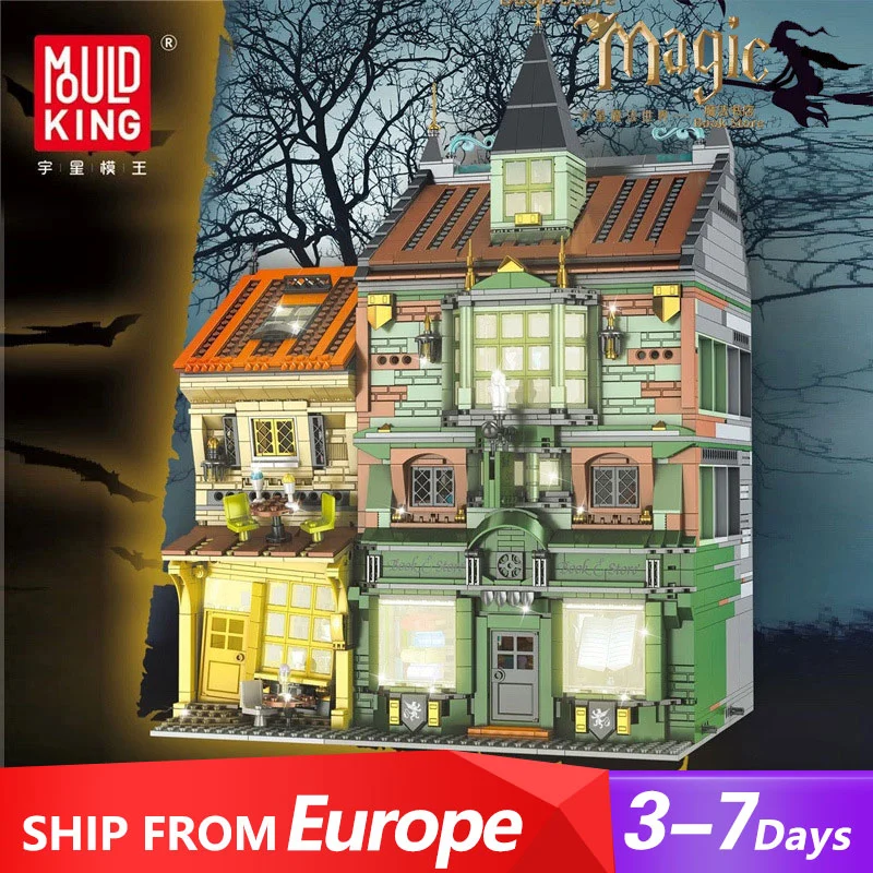 Mould King 16040 Movie & Game Series Magic Book Store 3468pcs Bricks Toys Ship From Europe 3-7 Days Delivery