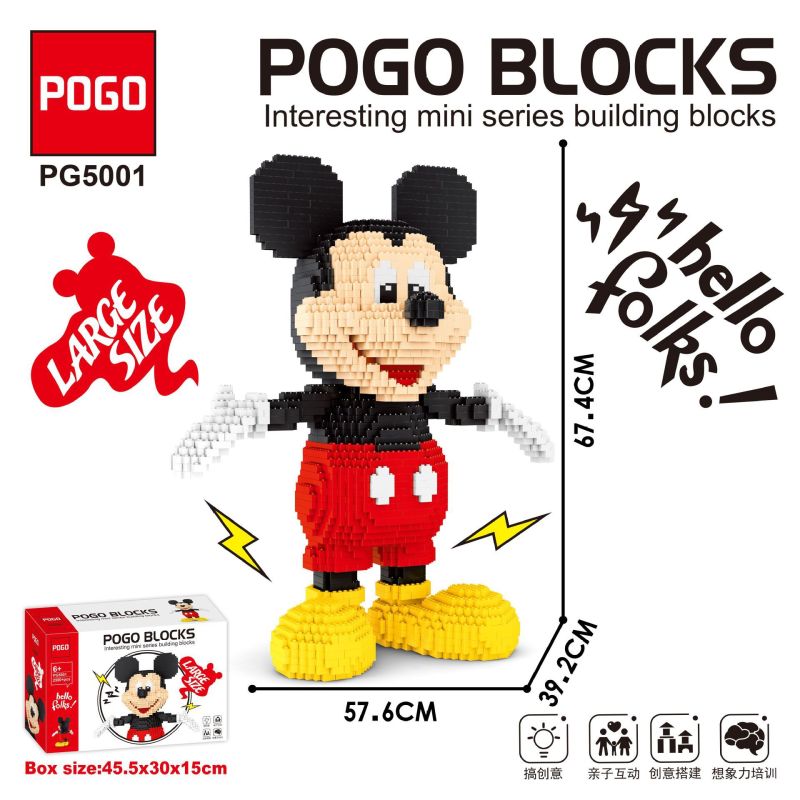 POGO 5001 Idea Cute Mickey Model building blocks 2500pcs bricks toy from China