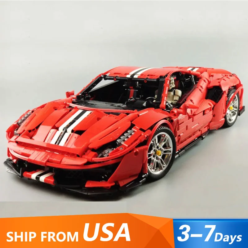 C61043 CaDa Technic Series Master：Ferrari 488 Building Blocks 3236pcs Bricks Ship From USA 3-7 Days Delivery C61042