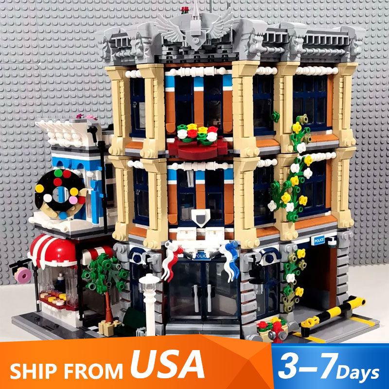 Urge 10199 Brick Town &quot;Police&quot; Station Building Blocks 2967pcs Bricks Ship to USA 3-7 Days Delivery