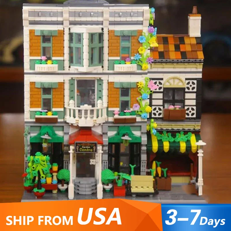 UrGe 10200 City Street Modular Garden Centre Building Blocks 2716pcs Bricks Toys For Gift Ship to USA 3-7 Days Delivery