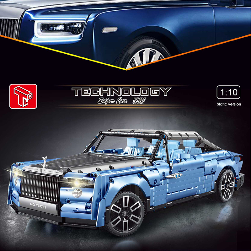 TAIGAOLE T5018 MOC Technic Rolls-Royce Boat Tail Sports Car model building blocks 2903pcs bricks without Motor ship from China