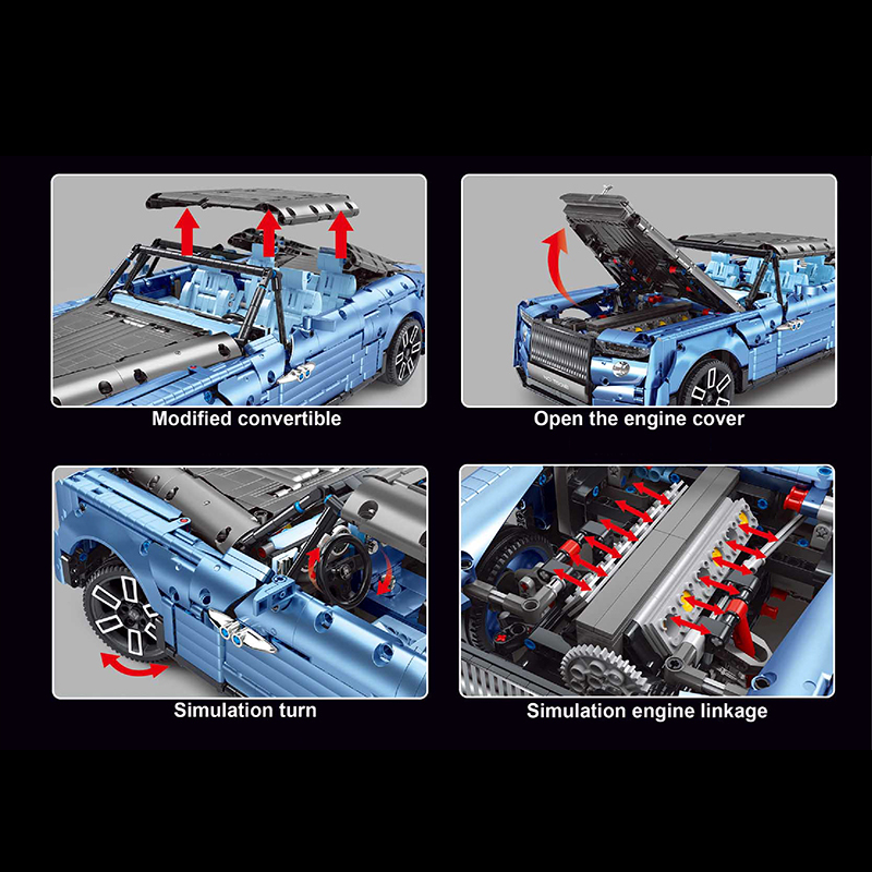 TAIGAOLE T5018 MOC Technic Rolls-Royce Boat Tail Sports Car model building blocks 2903pcs bricks without Motor ship from China