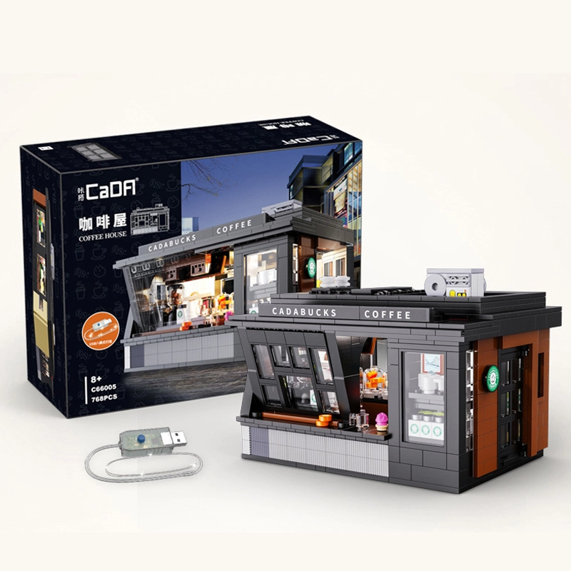 Cada C66005 Coffee Shop 768PCS Building Blocks Cafe DIY Bricks Toys USB Lights Included  from China Delivery.