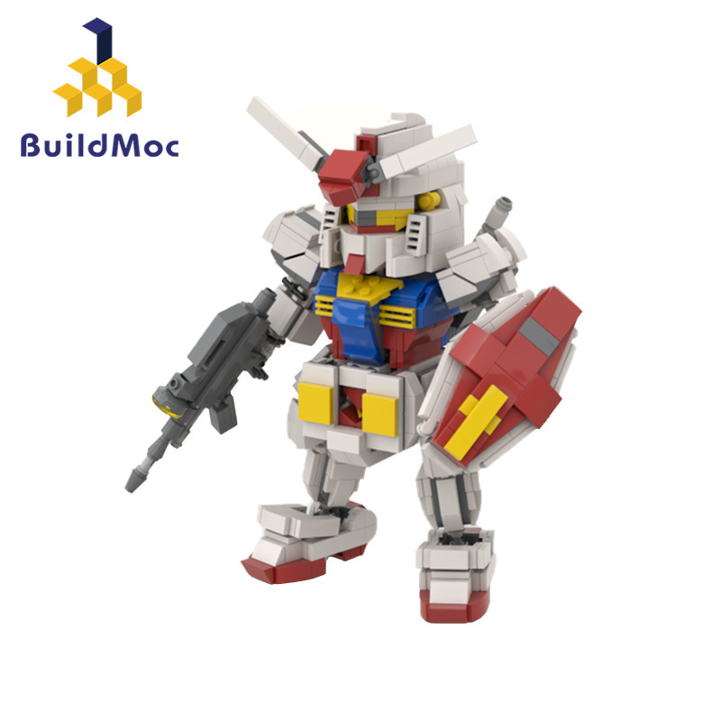 BuildMoc MOC-43683 Set Gundam RX-78 Building Block Toys Compatible with Lego Building Block Toys Ship From China