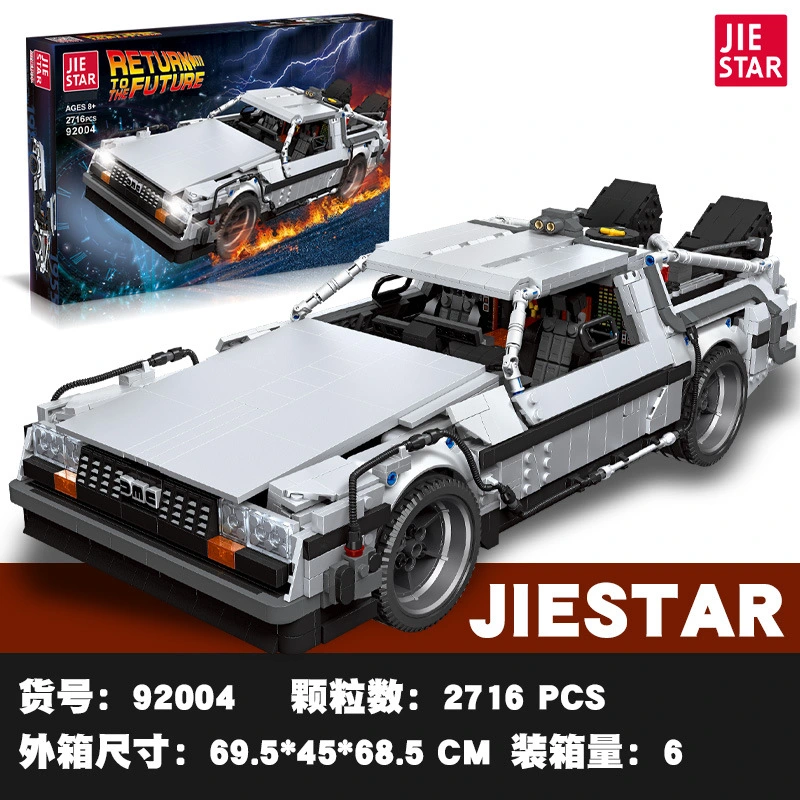 JIESTAR 92004 Expert High-tech Return To The Future Racing Car Moc 2716pcs Bricks Technical Model Building Blocks Toys ship from China.