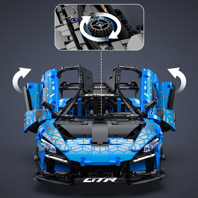 MOC Building blocks Cada C63003 Dark Knight GTR ( McLaren Senna ) 2088pcs remote control car bricks toy ship from China.