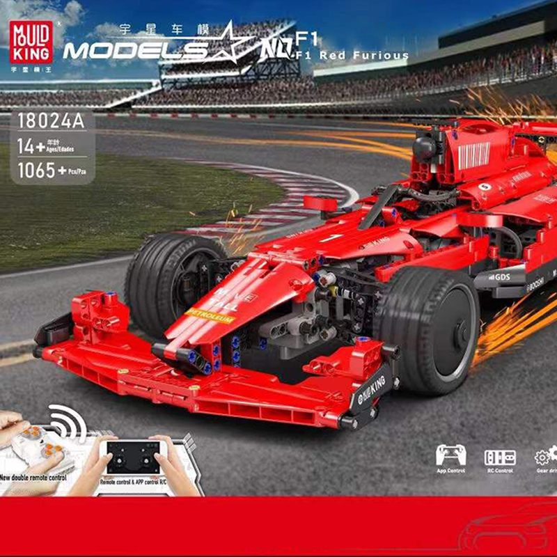 Mould King 18024A MOC Technic Formula 1 Car Model Building blocks 1065pcs Bricks Toy without Motor ship from China.