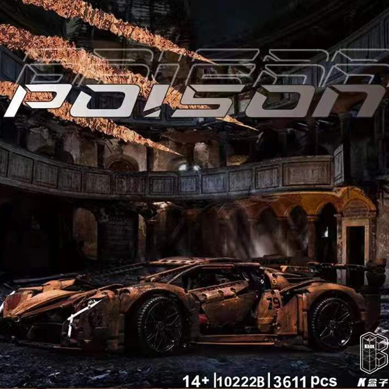 K-Box MOC 10222B Technic 1:8 Lam-borghini Veneno Car Model 3611pcs bricks Building blocks toy from China.