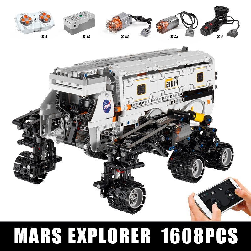 MOULD KING 21014 Technic Toys RC Motorized Star Mars Explorer Vehicle Assembly 1608pcs Model Building Block Brick with Motor Ship from China