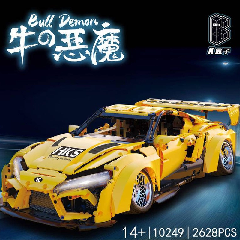 K-Box 10249 MOC Technical Super Car Model 2628pcs Chinese Sports Car bricks without Motor ship from China.