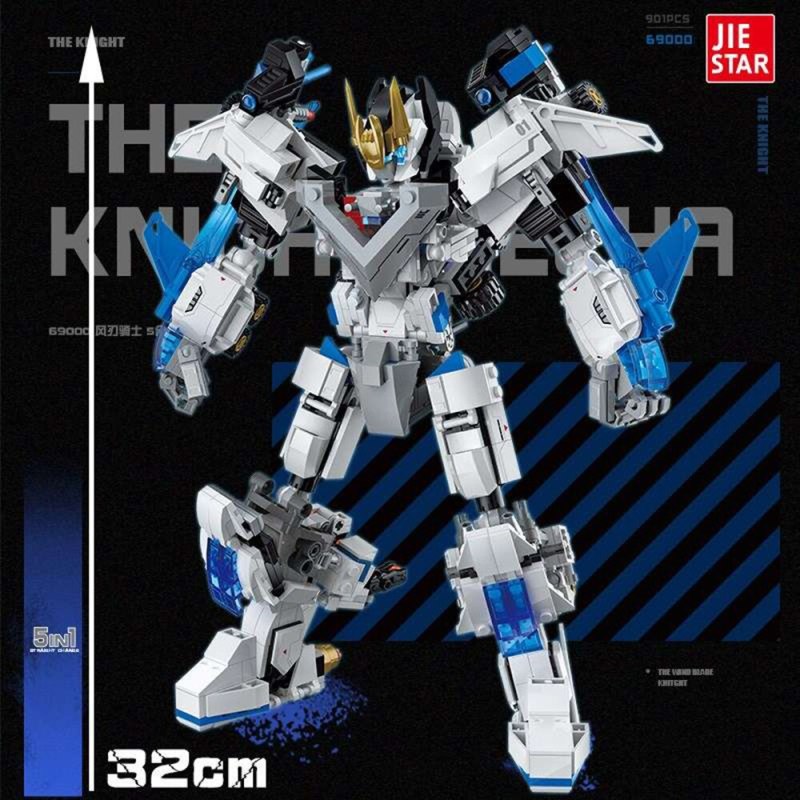 JieStar 69000 MOC Creator Super Deformed Robots 901pcs building blocks toys from China.