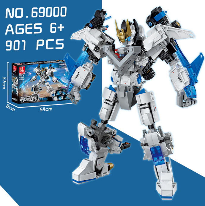 JieStar 69000 MOC Creator Super Deformed Robots 901pcs building blocks toys from China.