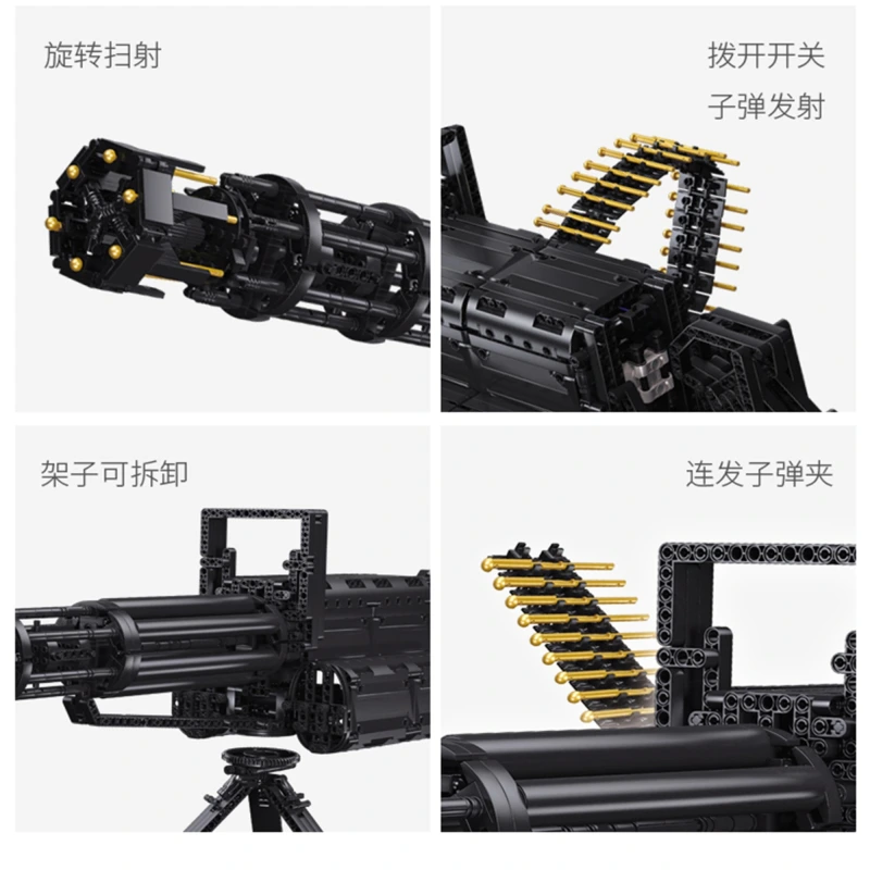 QZL 86001 MOC Idea Military Gating Gun building blocks 1422pcs bricks toys from China.