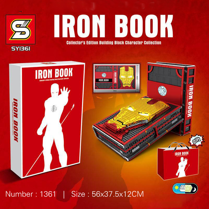 SY 1361 MOC Super Heroes Movie idea Iron Book 2615pcs building blocks SpiderMan Heroes Display Toys Bricks from China.