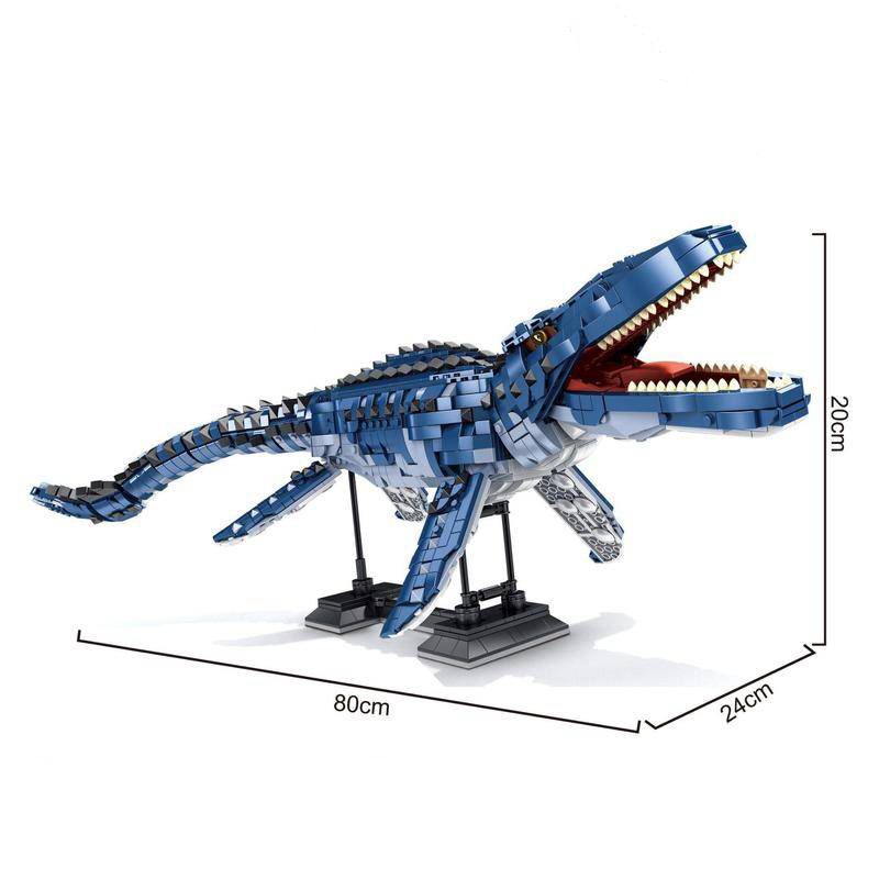 PANLOS 611005 Jurassic World Series Jurassic Park Mosasaurus Assembled Building Block 1859pcs Bricks Toys from China