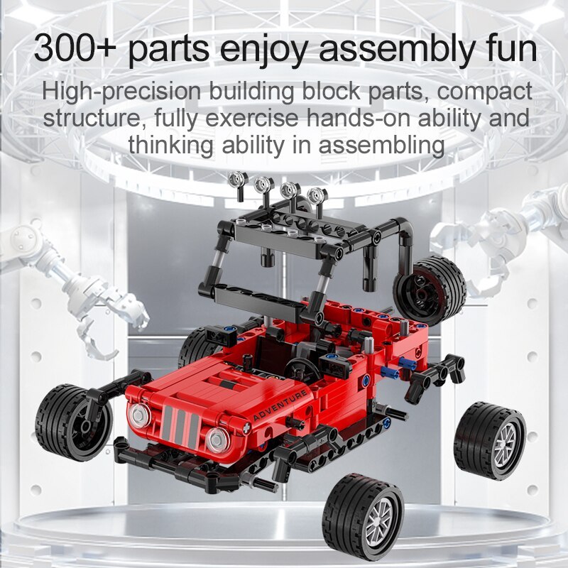 CaDa C52027 MOC Technical 1:18 Adventure Off-Roader model building blocks 317pcs without Motor toys ship from China.