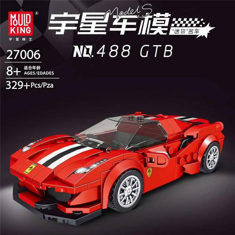 Mould King 27006 Ferrar i 488 GTB Racers Speed Super Mini Car Building Block Brick 329pcs Ship from China