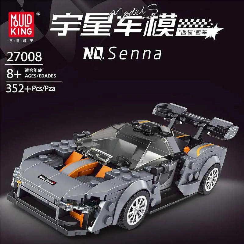 Mould King 27008 McLaren Senna Racers Speed Mini MOC Super Car Grey Building Block Brick 352pcs Ship from China