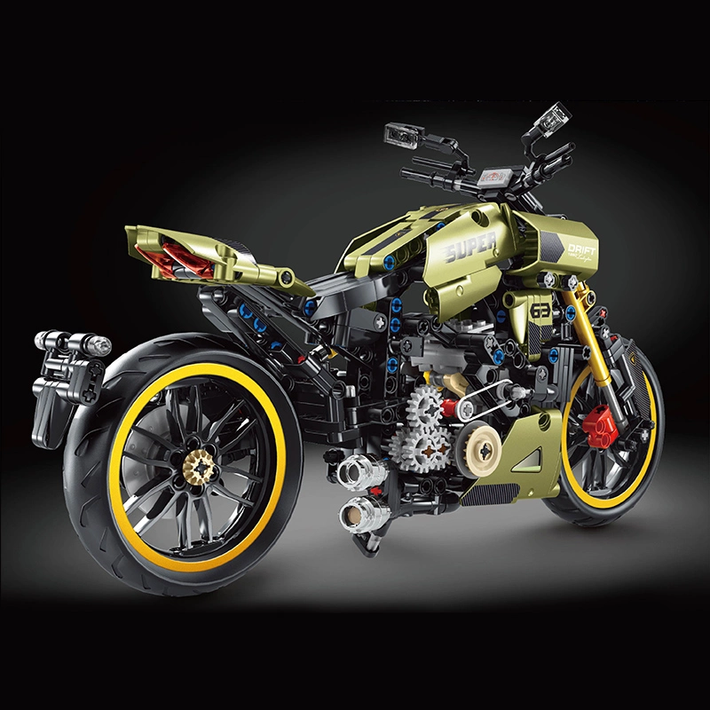 TaiGaoLe T3035 Moc Technical Cool Super motorcycle building Blocks 658pcs Bricks without Motor ship from China.