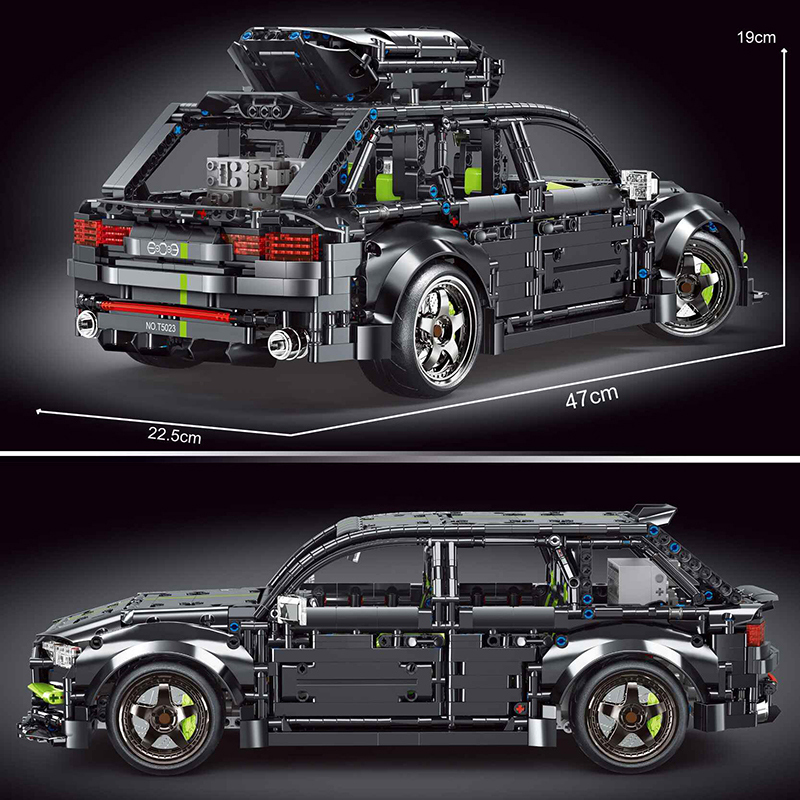 TaiGaoLe T5023 MOC "Audi" RS6 Avant Scale 1:10 static version Model Building Block Bricks 2896PCS without Motor Toys Gifts ship from China